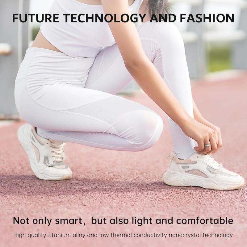 2025 New Silver Edge Diamond Smart Ring Fitness Tracker