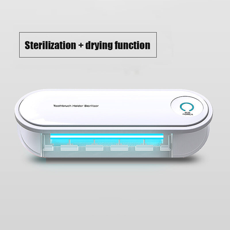 UV Toothbrush Sterilizer - Wall Mounted Holder with Automatic Sanitizer