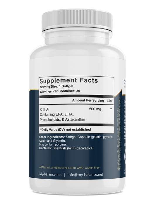 Premium Krill Oil Supplement - Omega-3 for Heart & Brain