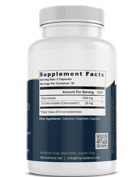 Myo D-Chiro Inositol with IP6 - Premium Hormonal Balance & PCOS Support Supplement