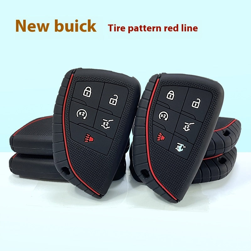 Silicone Key Fob Cover for Chevrolet - Tire Pattern Protective Case