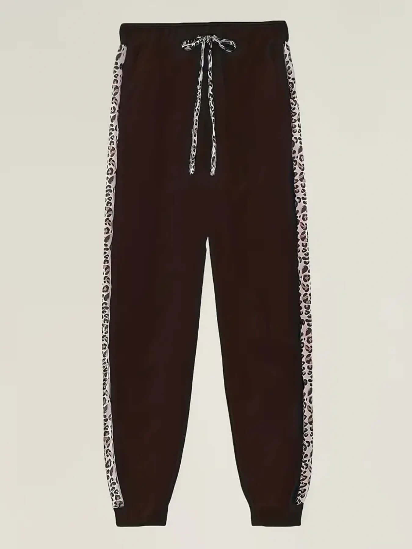 "Women's leopard print tracksuit set - complete outfit back view