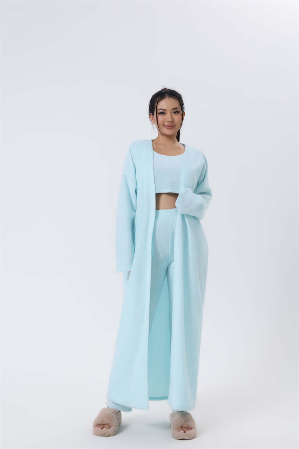 Women's 3 Piece Cozy Pajama Set - Winter Loungewear