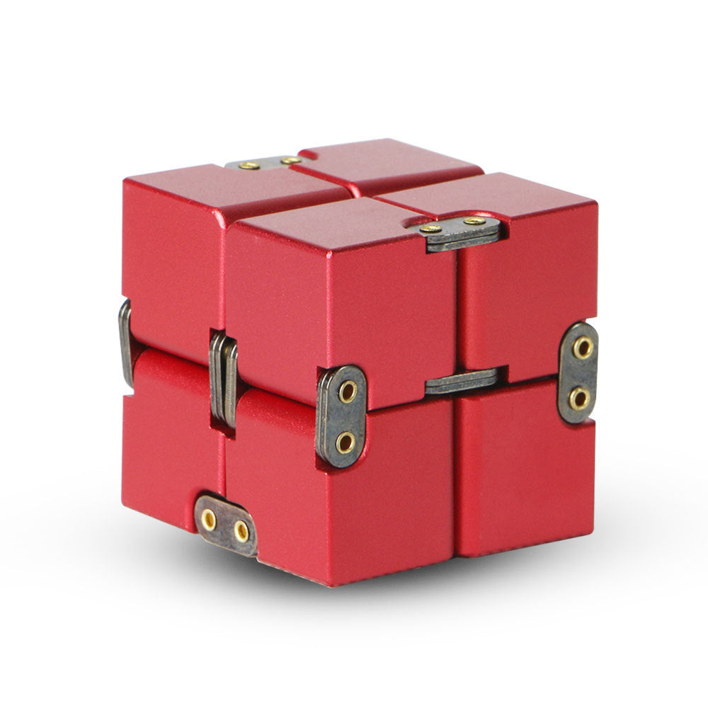 Stress Relief Toy Premium Metal Infinity Cube Portable Decompresses Relax Toys for Children Adults