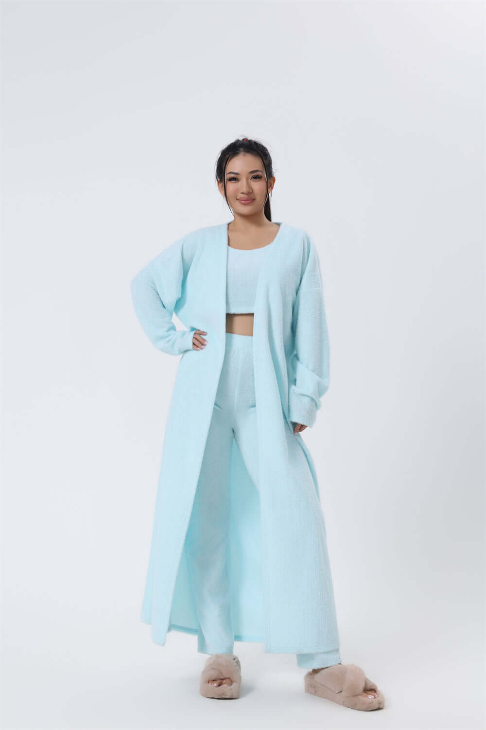 Women's 3 Piece Cozy Pajama Set - Winter Loungewear