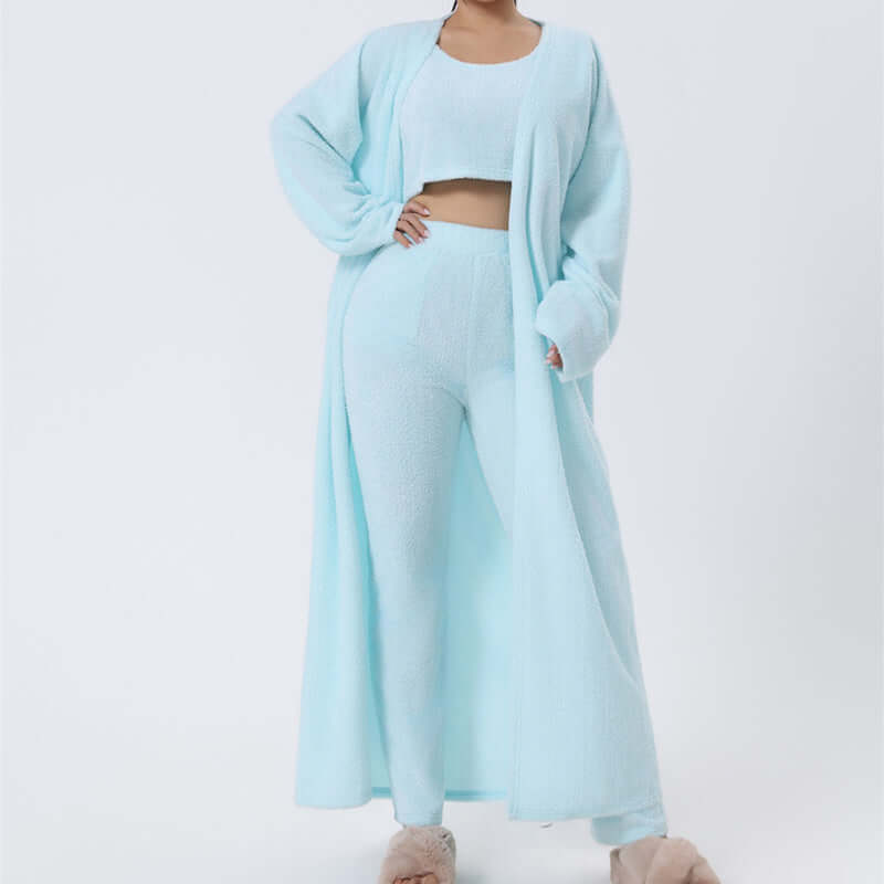 Women's 3 Piece Cozy Pajama Set - Winter Loungewear