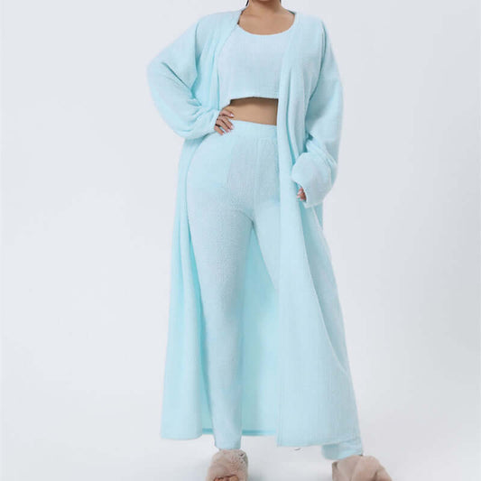 Women's 3 Piece Cozy Pajama Set - Winter Loungewear