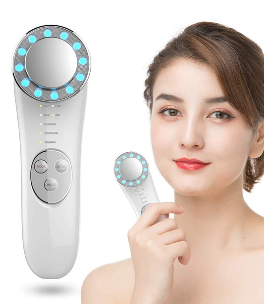 7-in-1 Facial Massager - EMS Face Lifting Device with LED Light Therapy
