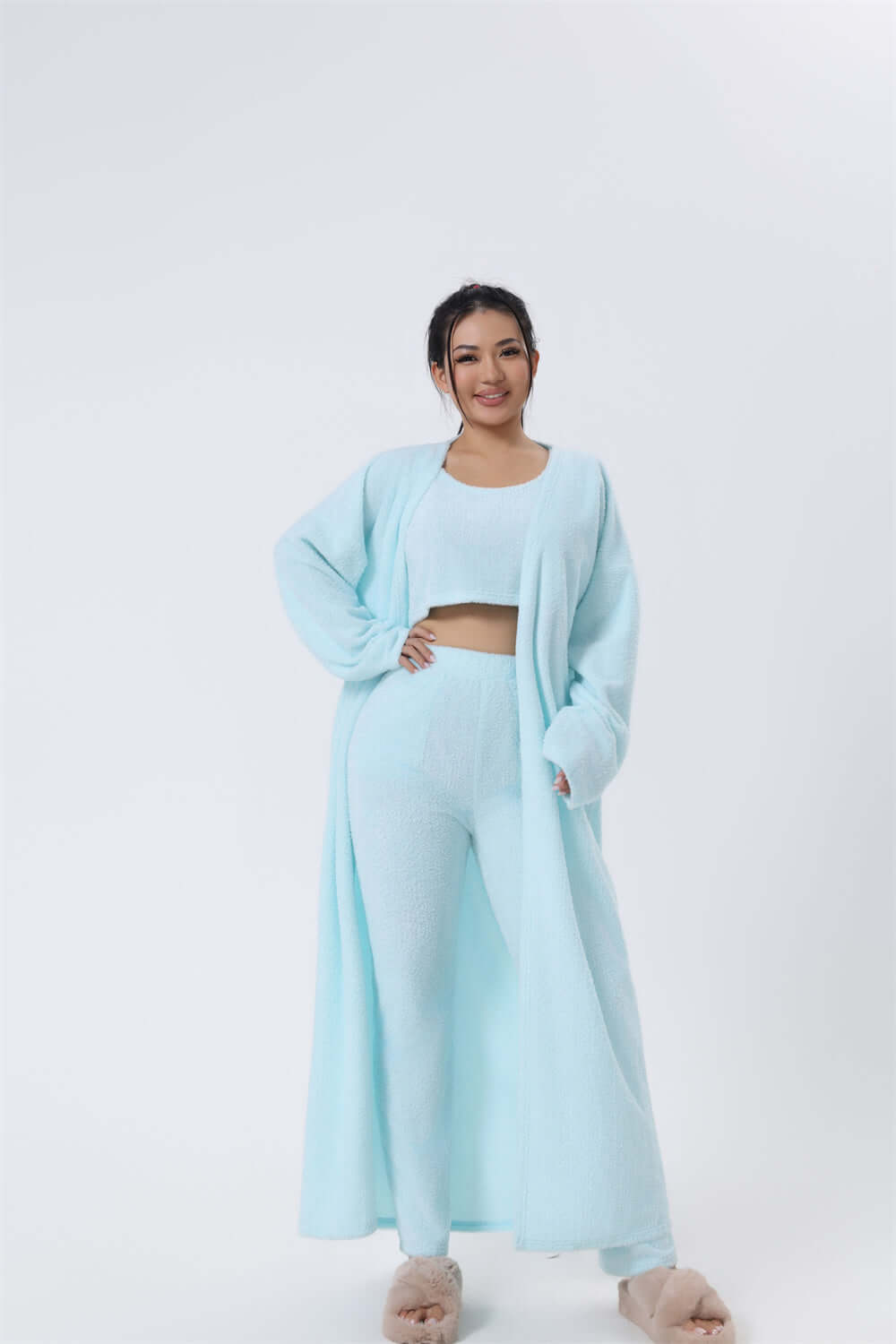 Women's 3 Piece Cozy Pajama Set - Winter Loungewear