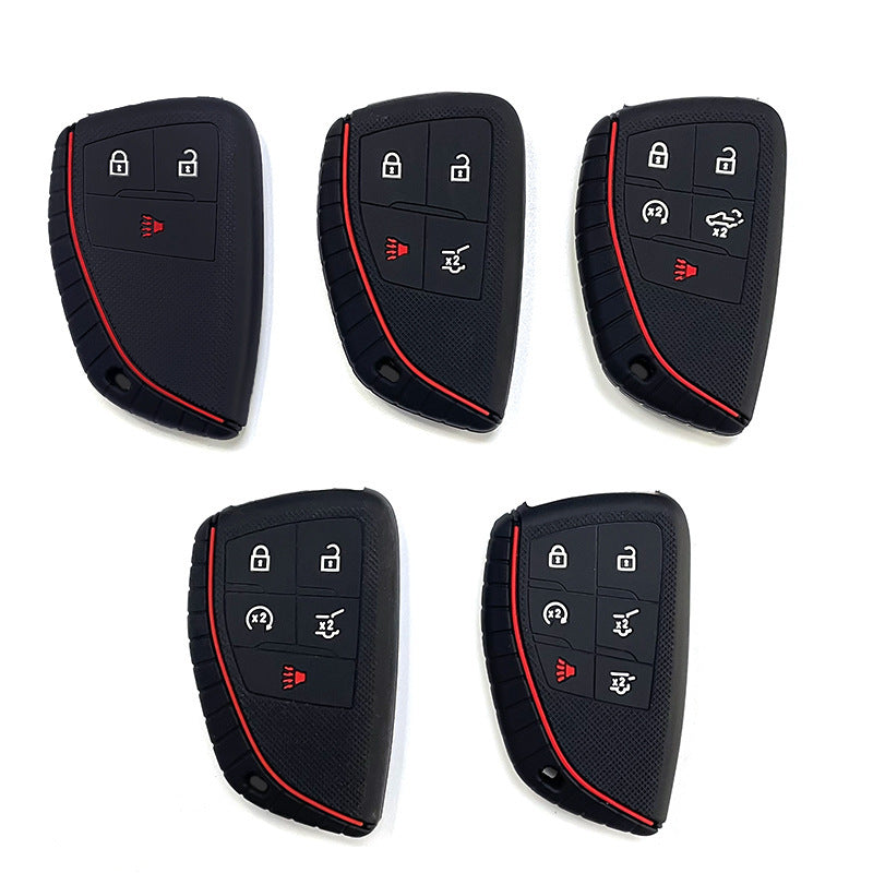 Silicone Key Fob Cover for Chevrolet - Tire Pattern Protective Case