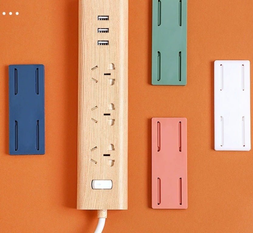Power Strip Holder Self-adhesive Wall-mounted Punch-free