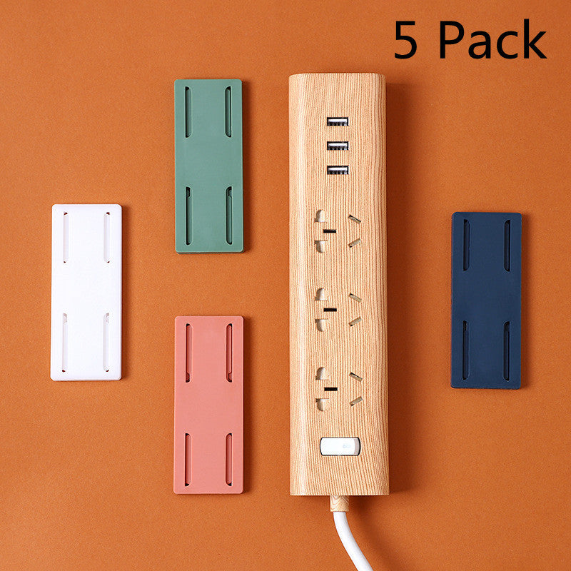 Power Strip Holder Self-adhesive Wall-mounted Punch-free