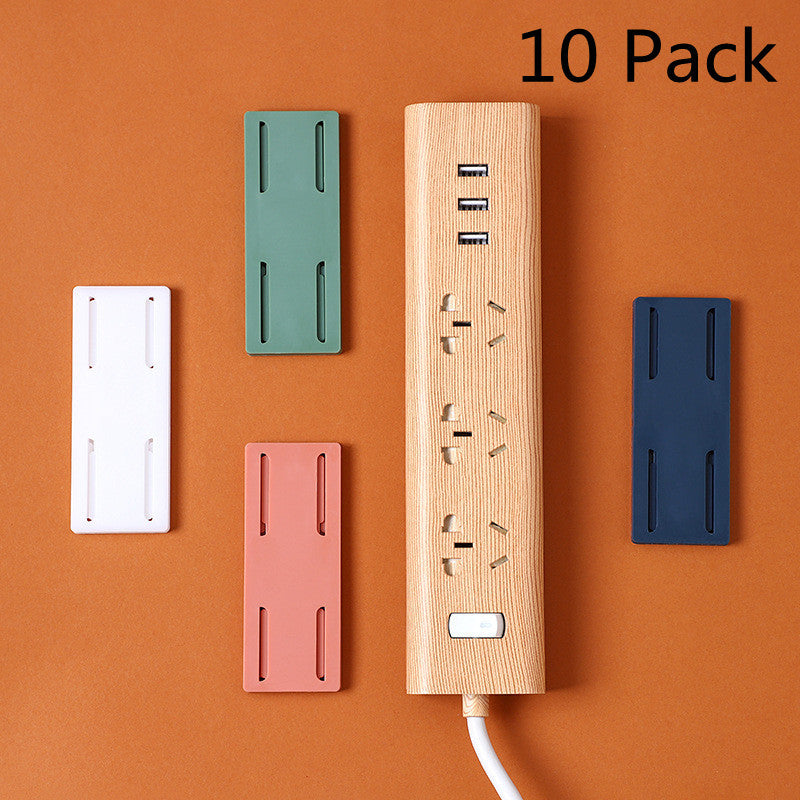 Power Strip Holder Self-adhesive Wall-mounted Punch-free