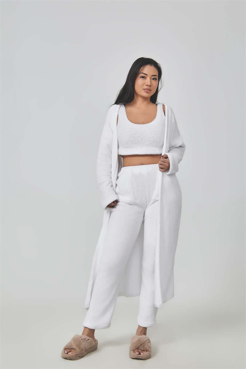 Women's 3 Piece Cozy Pajama Set - Winter Loungewear